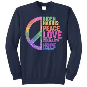 Biden Harris Peace Love Equality Hope Diversity  Sweatshirt