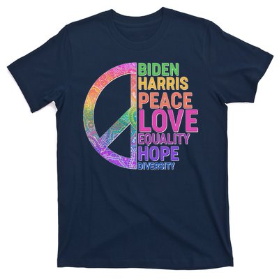 Biden Harris Peace Love Equality Hope Diversity  T-Shirt