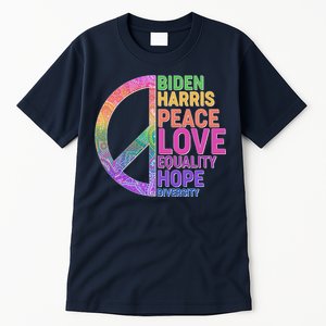 Biden Harris Peace Love Equality Hope Diversity  Tall T-Shirt