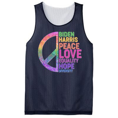 Biden Harris Peace Love Equality Hope Diversity  Mesh Reversible Basketball Jersey Tank