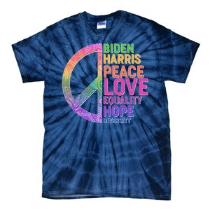 Biden Harris Peace Love Equality Hope Diversity  Tie-Dye T-Shirt