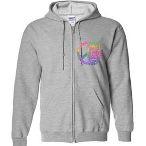 Biden Harris Peace Love Equality Hope Diversity  Full Zip Hoodie