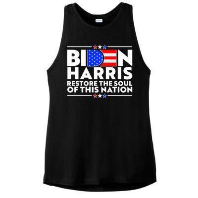 Biden Harris Restore The Soul Of This Nation Ladies PosiCharge Tri-Blend Wicking Tank