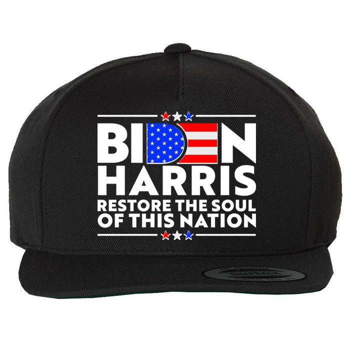 Biden Harris Restore The Soul Of This Nation Wool Snapback Cap