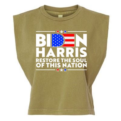 Biden Harris Restore The Soul Of This Nation Garment-Dyed Women's Muscle Tee