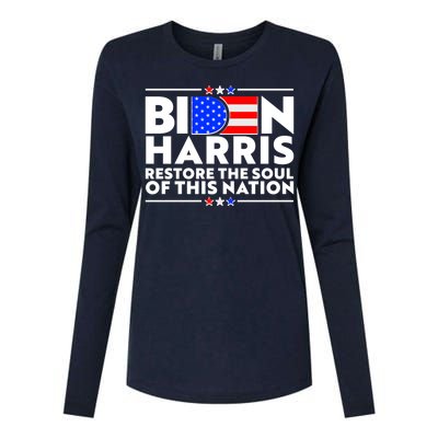 Biden Harris Restore The Soul Of This Nation Womens Cotton Relaxed Long Sleeve T-Shirt