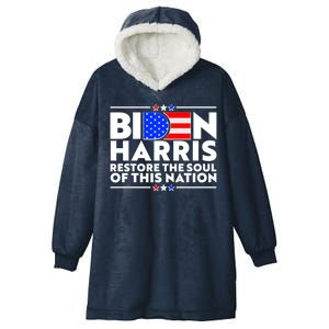 Biden Harris Restore The Soul Of This Nation Hooded Wearable Blanket