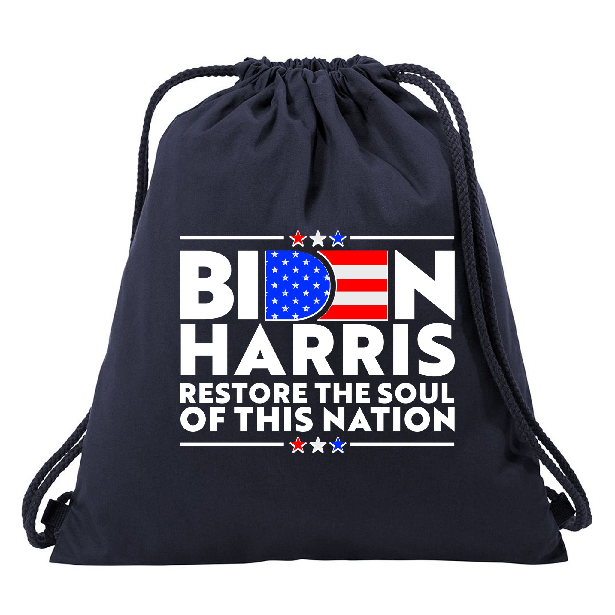 Biden Harris Restore The Soul Of This Nation Drawstring Bag