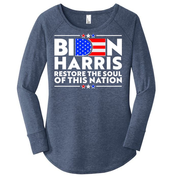 Biden Harris Restore The Soul Of This Nation Women's Perfect Tri Tunic Long Sleeve Shirt