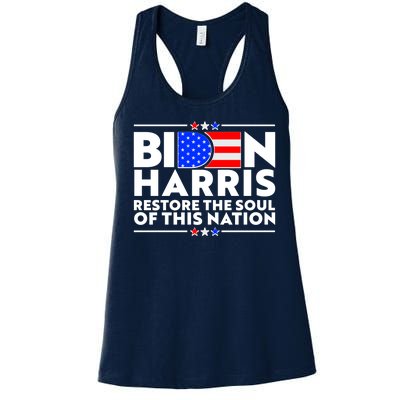 Biden Harris Restore The Soul Of This Nation Women's Racerback Tank