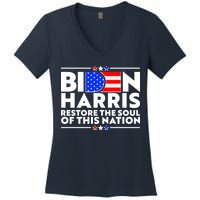 Biden Harris Restore The Soul Of This Nation Women's V-Neck T-Shirt