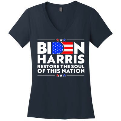 Biden Harris Restore The Soul Of This Nation Women's V-Neck T-Shirt