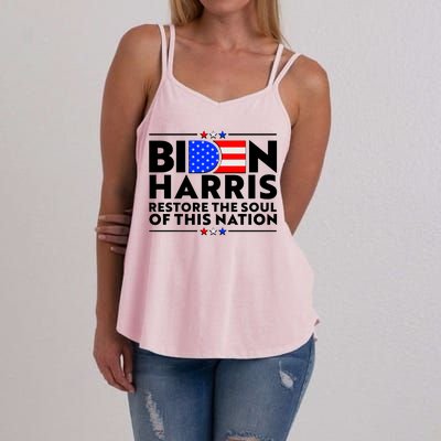 Biden Harris Restore The Soul Of This Nation Women's Strappy Tank