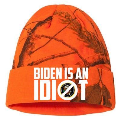 Biden Is An Idiot  Kati Licensed 12" Camo Beanie