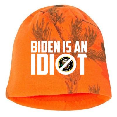 Biden Is An Idiot  Kati - Camo Knit Beanie