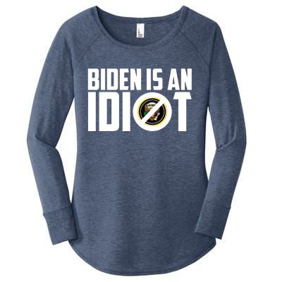 Biden Is An Idiot  Women's Perfect Tri Tunic Long Sleeve Shirt