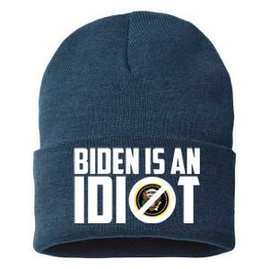 Biden Is An Idiot  Sustainable Knit Beanie