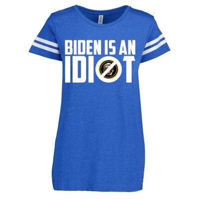 Biden Is An Idiot  Enza Ladies Jersey Football T-Shirt