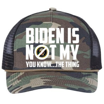 Biden Is Not My You Know The Thing Retro Rope Trucker Hat Cap