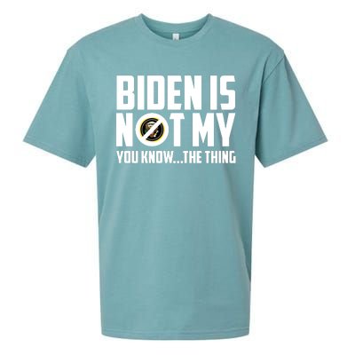 Biden Is Not My You Know The Thing Sueded Cloud Jersey T-Shirt