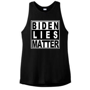 Biden Lies Matter Ladies PosiCharge Tri-Blend Wicking Tank