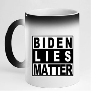 Biden Lies Matter 11oz Black Color Changing Mug