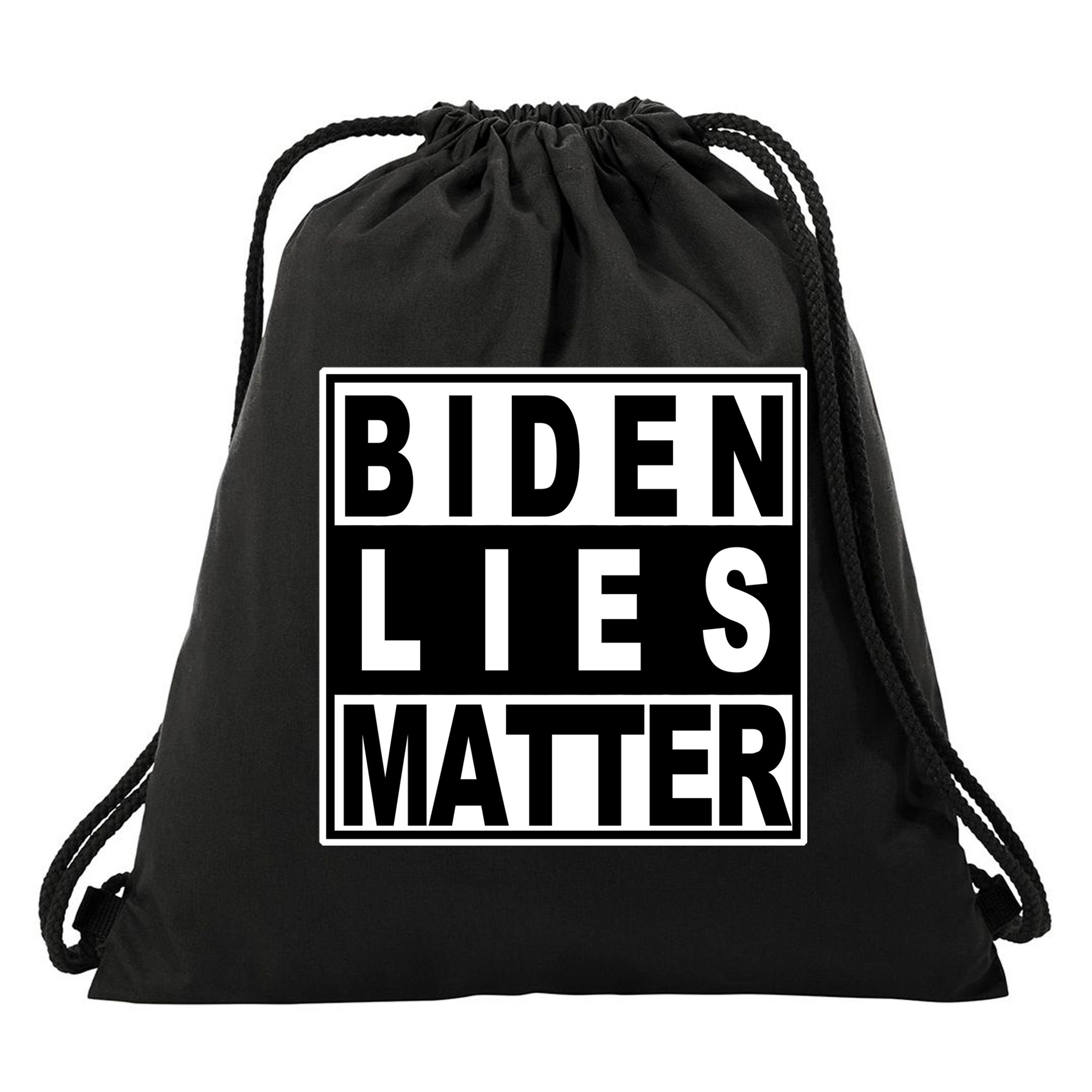 Biden Lies Matter Drawstring Bag