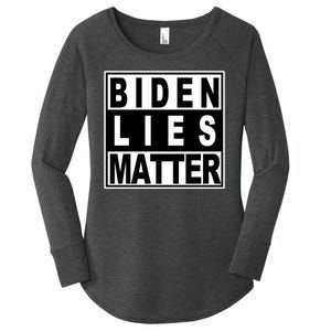 Biden Lies Matter Women's Perfect Tri Tunic Long Sleeve Shirt