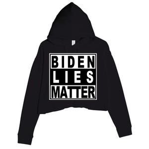 Biden Lies Matter Crop Fleece Hoodie