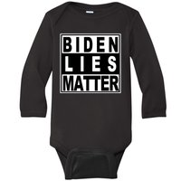 Biden Lies Matter Baby Long Sleeve Bodysuit