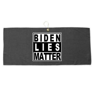 Biden Lies Matter Large Microfiber Waffle Golf Towel