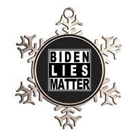 Biden Lies Matter Metallic Star Ornament