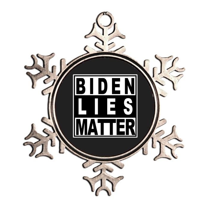 Biden Lies Matter Metallic Star Ornament