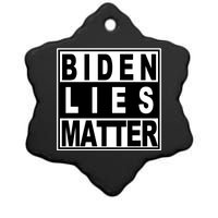 Biden Lies Matter Ceramic Star Ornament