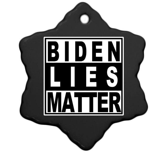 Biden Lies Matter Ceramic Star Ornament