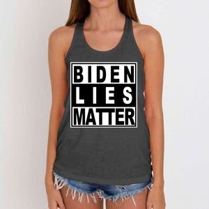 Biden Lies Matter Women's Knotted Racerback Tank