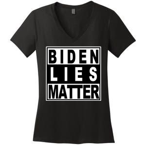 Biden Lies Matter Women's V-Neck T-Shirt