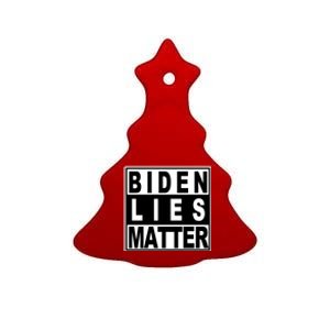 Biden Lies Matter Ceramic Tree Ornament