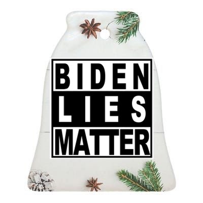 Biden Lies Matter Ceramic Bell Ornament