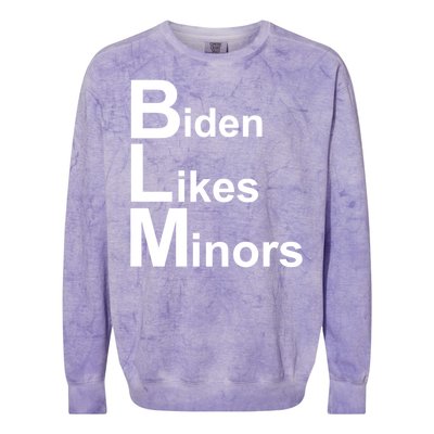 Biden Likes Minors BLM Colorblast Crewneck Sweatshirt