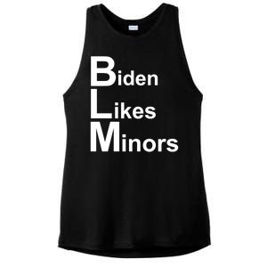 Biden Likes Minors BLM Ladies PosiCharge Tri-Blend Wicking Tank