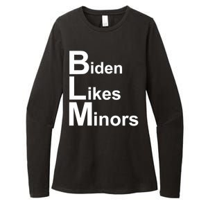 Biden Likes Minors BLM Womens CVC Long Sleeve Shirt