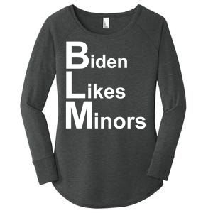 Biden Likes Minors BLM Women's Perfect Tri Tunic Long Sleeve Shirt