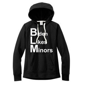 Biden Likes Minors BLM Women's Fleece Hoodie