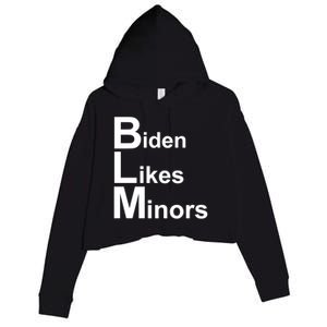 Biden Likes Minors BLM Crop Fleece Hoodie