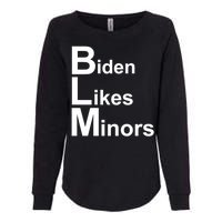 Biden Likes Minors BLM Womens California Wash Sweatshirt