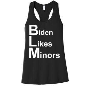 Biden Likes Minors BLM Women's Racerback Tank