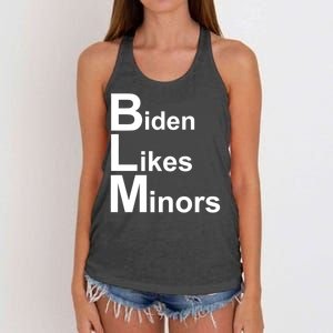 Biden Likes Minors BLM Women's Knotted Racerback Tank