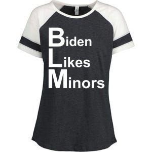 Biden Likes Minors BLM Enza Ladies Jersey Colorblock Tee