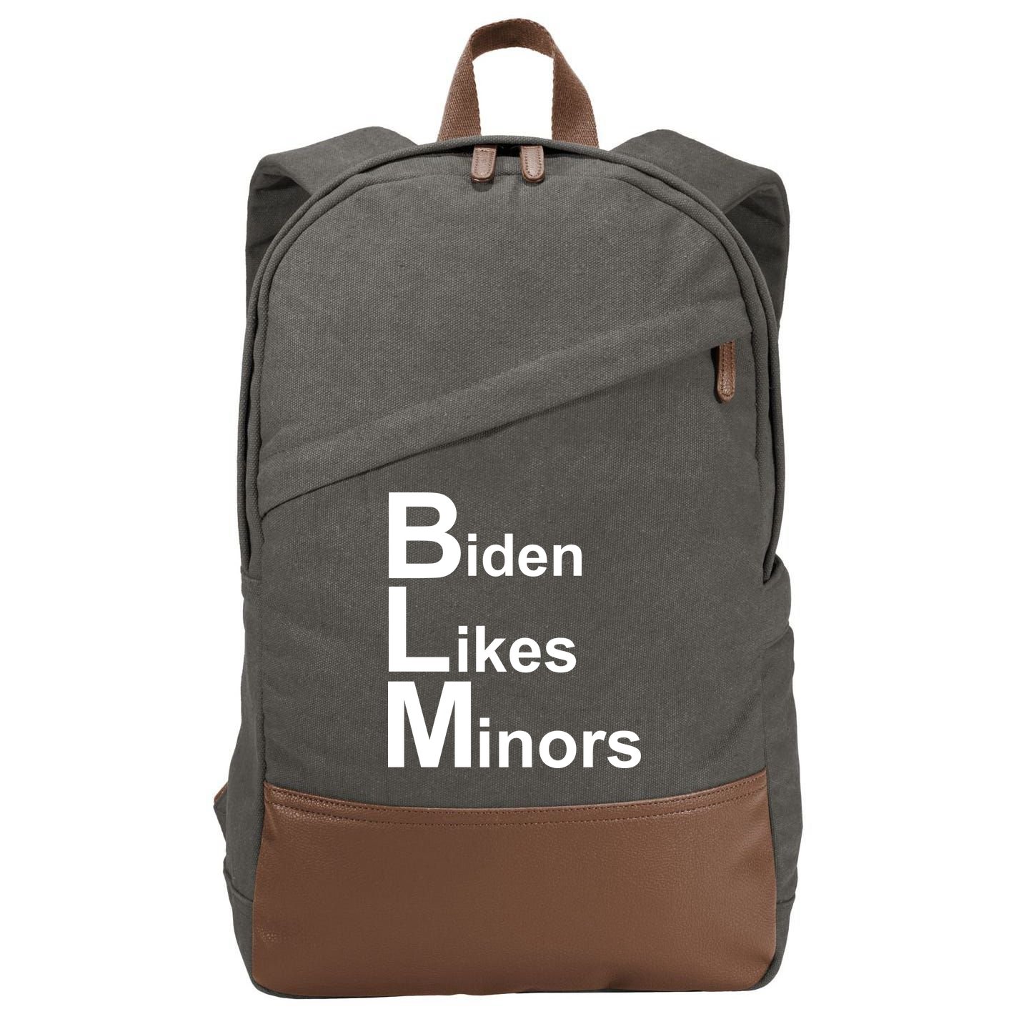 Biden Likes Minors BLM Cotton Canvas Backpack